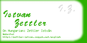 istvan zettler business card